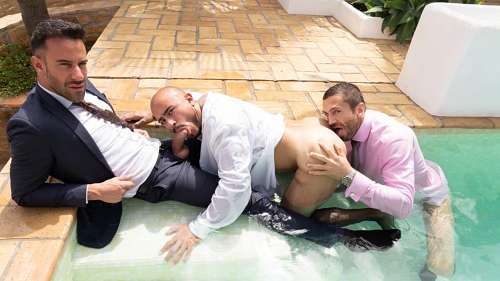 MenAtPlay – Suited Pool Party – Alan Vicenzo, Emir Boscatto & Gustavo Cruz