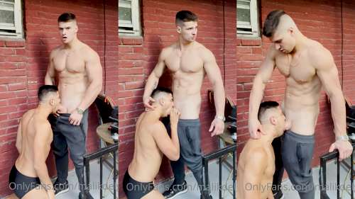 OnlyFans – Malik Delgaty – Alex Montenegro Balcony Blowjob