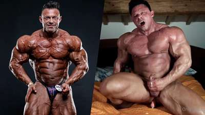 OnlyFans – Sexy Muscle Bed – IFBB Pro Bodybuilder Mattia Vecchi Plays With His Dildo
