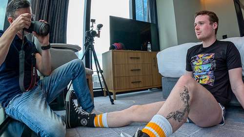BentleyRace – Tom looks great in lycra wrestler gear